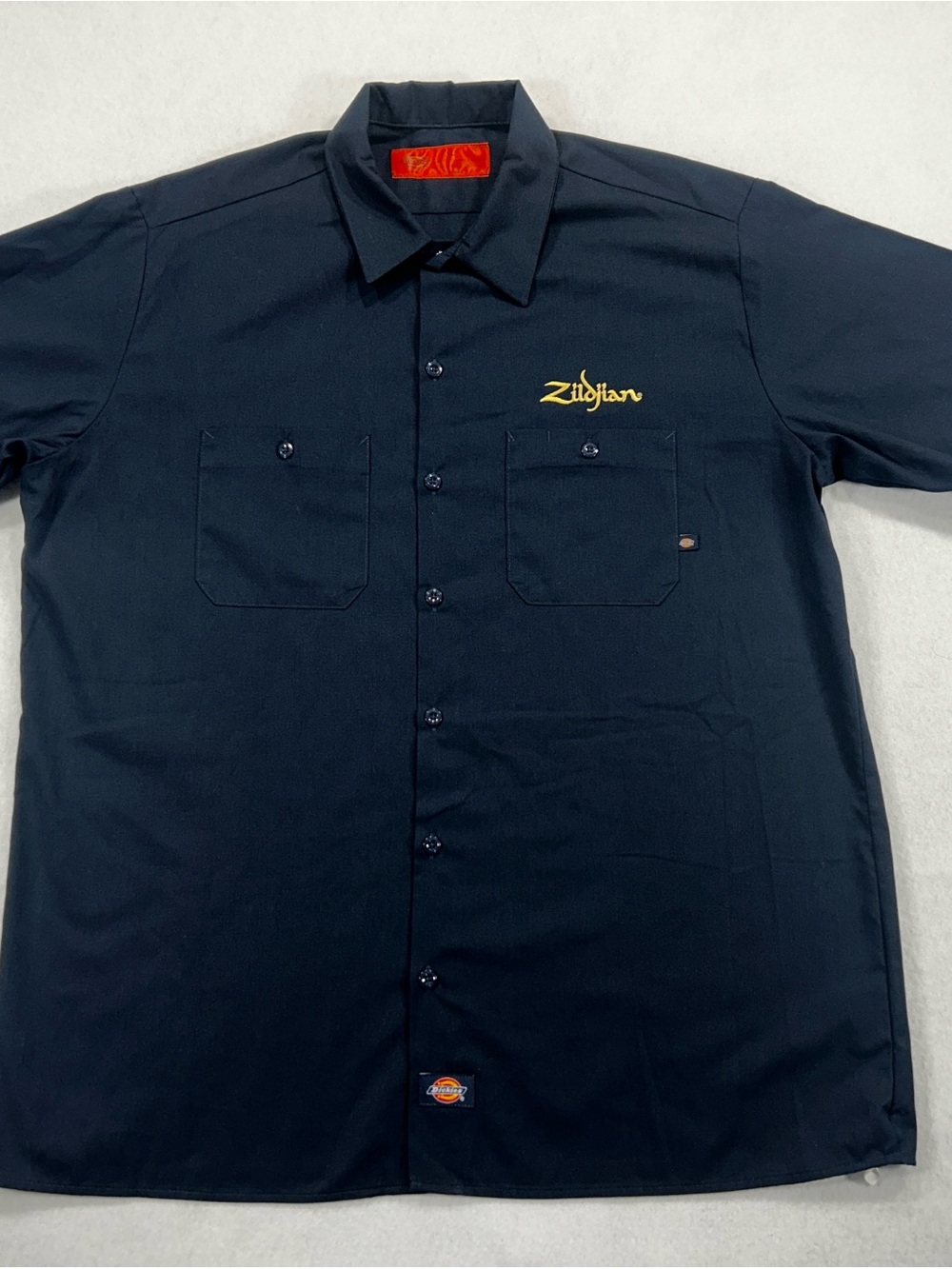 Zildjian x Dickies Men's XL Work Shirt Black Short Sleeve Embroidered Logo